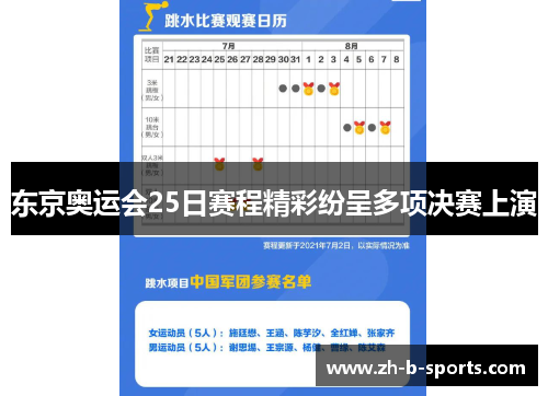 东京奥运会25日赛程精彩纷呈多项决赛上演 东京奥运会25日赛程精彩纷呈多项决赛上演
